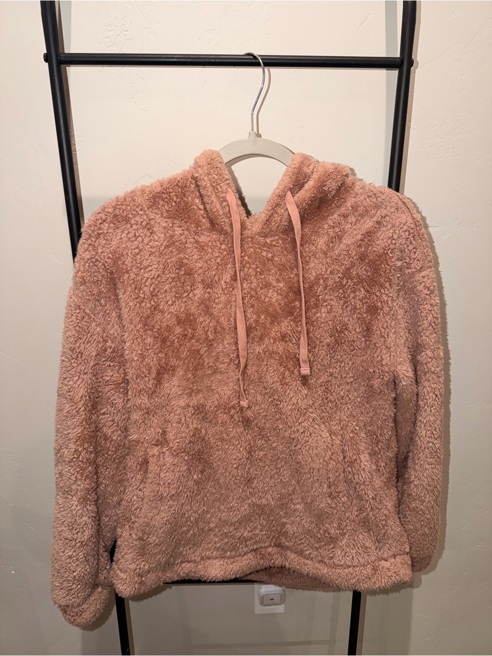 Cozy Pink Fuzzy Hoodie